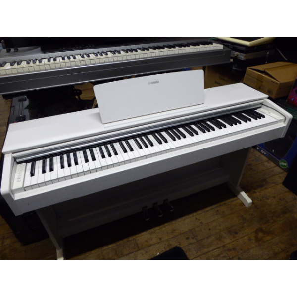 <p>Great authentic acoustic piano touch and tone suitable for any aspiring pianist. </p><p>The Graded Hammer Standard (GHS) keyboard action helps build proper finger technique and strength for an easy transition to playing on acoustic pianos. </p><p>Improved Pure CF Engine delivers expressive, high resolution recordings of the Yamaha CFIIIS concert grand piano. Damper Resonance digitally recreates acoustic piano depth of tone when pedalling, while newly improved reverbs set the stage for you to replicate the feeling of playing in a variety of different environments. With 192 note polyphony, many of the most complex piano compositions can be played without any dropped notes, and the sustained notes ring through faithfully.&nbsp;<br /><br />The Pure CF Sound Engine is the result of many years of piano-making history and expertise, combined with state-of-the-art sampling technology.</p><p>A Graded Hammer Standard (GHS) 88-key piano keyboard provides a heavier touch in the low end and lighter touch in the high end, and is similar to the hammers inside an acoustic piano. GHS is great for the aspiring pianist, because practicing with the GHS action builds proper finger technique for playing on an acoustic piano. Additionally, the matte finish of the black keys makes them less slippery when playing for extended periods of time.</p><p>Half-damper pedal control creates more detailed nuance and subtlety when playing, similar to pedaling on a grand piano. This feature allows for continuously increasing lengths of sustained notes, from slight to full, as the sustain pedal is depressed.Stereo Sustain samples provide mellow reverberations when the player depresses the damper pedal. Similarly, Damper Resonance provides broad and deep resonance when the pedal is used. The result is more realistic sound, similar to that of an acoustic piano. It is possible to detect the subtle changes that occur when the players begins to press the pedal while striking a key.</p><p>This unit is in excellent condition and has had very little use.&nbsp;</p>