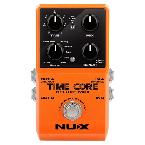 Quality NUX pedal with various different types of delay effects.